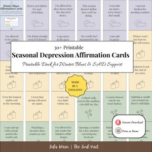 Seasonal Depression Affirmation Cards – Cozy Winter Care Deck for SAD Support, Holiday Anxiety & Winter Blues Self Care