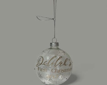 personalised glass baubles