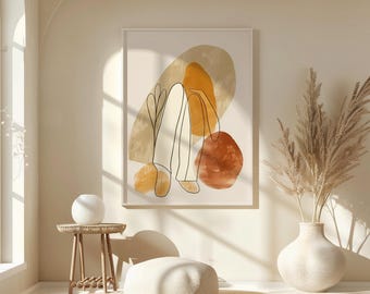 Yoga Wall Art - Moderne minimalistische Yoga Illustration