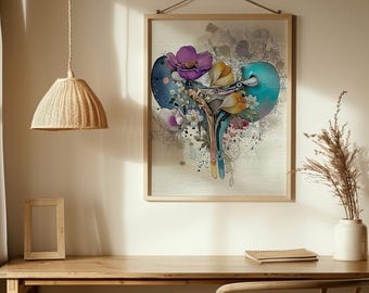 OBGYN Wall Decor, Uterus Anatomy Print, Reproductive System, Gynecologist Gift, Midwife art, Fertility Poster, Ovary Anatomy
