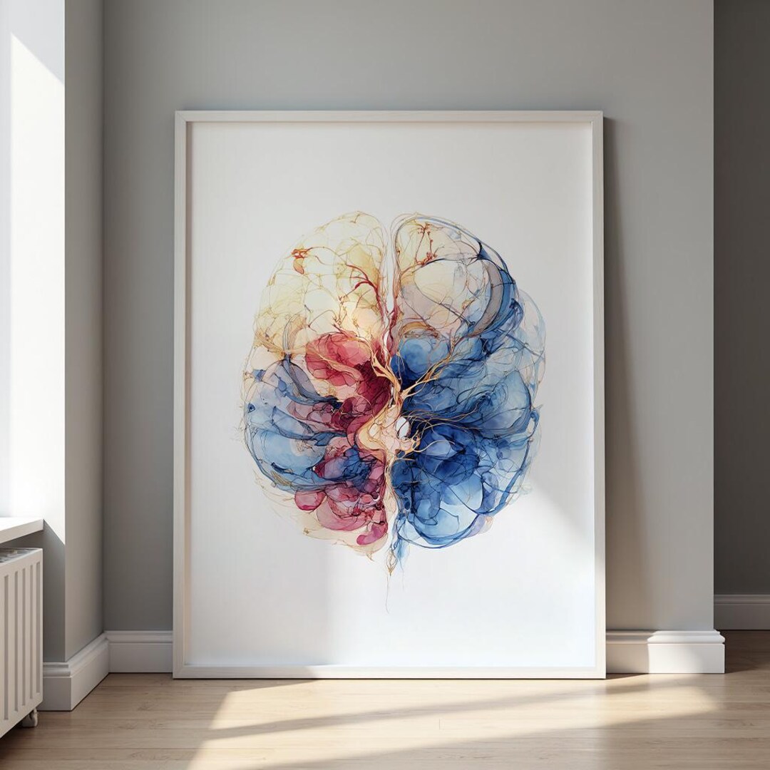 Neuroscience Brain Abstract Print – Human Brain Medical Art - Etsy