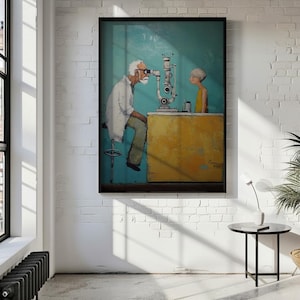 Optometrie Wandbild - Geschenk für Augenärzte, Augenheilkunde Poster Print