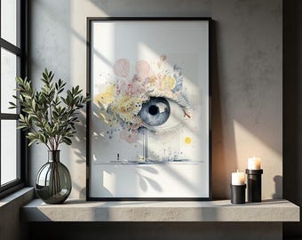 Optometry Wall Art, Eye Clinic Decor, Optometrist Office Artwork, Eye Anatomy Print Gift, Optometry Poster, Gift for Eye Doctor