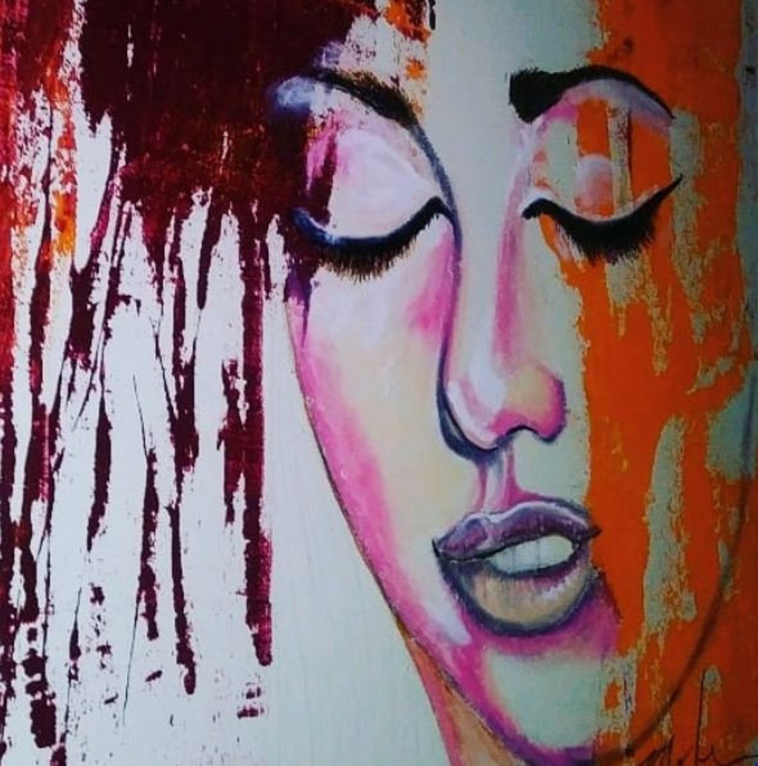 KC for Two, Abstract , Large Modern Canvas, Oversize Contemporary Wall