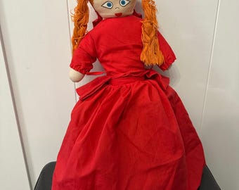 Vintage Topsy Turvy Doll 3n1 Little Red Riding Hood Grandmother Wolf 22” 1960s