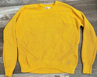 Hollister Co Vintage yellow knit crewneck sweater in women’s Sz XS