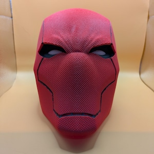 Red Hood Helm Wiedergeburt: Rote 3D gedruckte Cosplay Maske