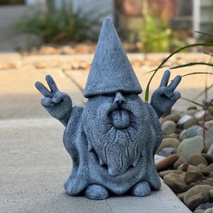 Funny Gnome Garden Statue Outdoor Whimsical Decor Resin or Concrete Option Sculpture Playful Yard Ornament for Cheerful Atmosphere