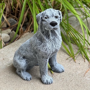 Loyal Dog Garden Statue Outdoor Pet Memorial Resin or Concrete Option Sculpture Yard Décor for Dog Lovers