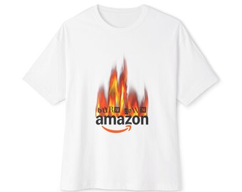 Burning Amazon logo T-Shirt | Flame Graphic Tee
