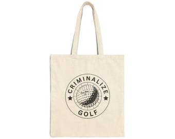 Cotton Canvas Anti-Golf Tote Bag