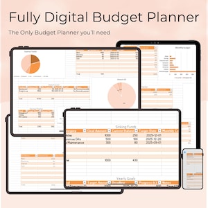 NeatTemplateCo Ultimate Digital Budget Planner – Monthly, Bills, Debt, Income Tracker – Excel & Google Sheets – Digital Download