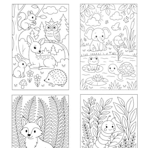 Libro da colorare per bambini "Creature del bosco" da scaricare - 10 pagine