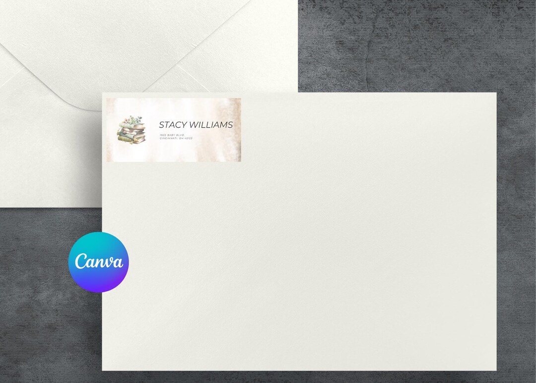 Best Chapter Label Book Lover Address Label Template | New Chapter Stationery (canva ...