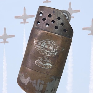 Vintage Zippo Lighter, Tank style , Military Memoribilia, Canadian Wing Commander