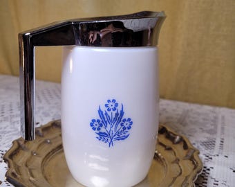 Dominion Glass Blue Cornflower Creamer