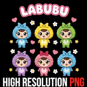Trending Pink Cartoon Character Designs Png, Perfect Gift for Kids, Coquette Bow Doll For Kids Girls Png, Funny Cartoon Png, Doll Png