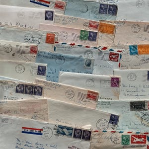 Vintage Handwritten Letters with Envelopes | 1950s-1960s Correspondence Ephemera