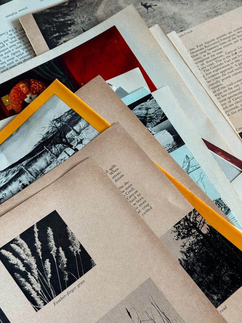 Vintage Magazine Pages | 1950s–1960s | 9×11 Inches | Journal & Collage ...