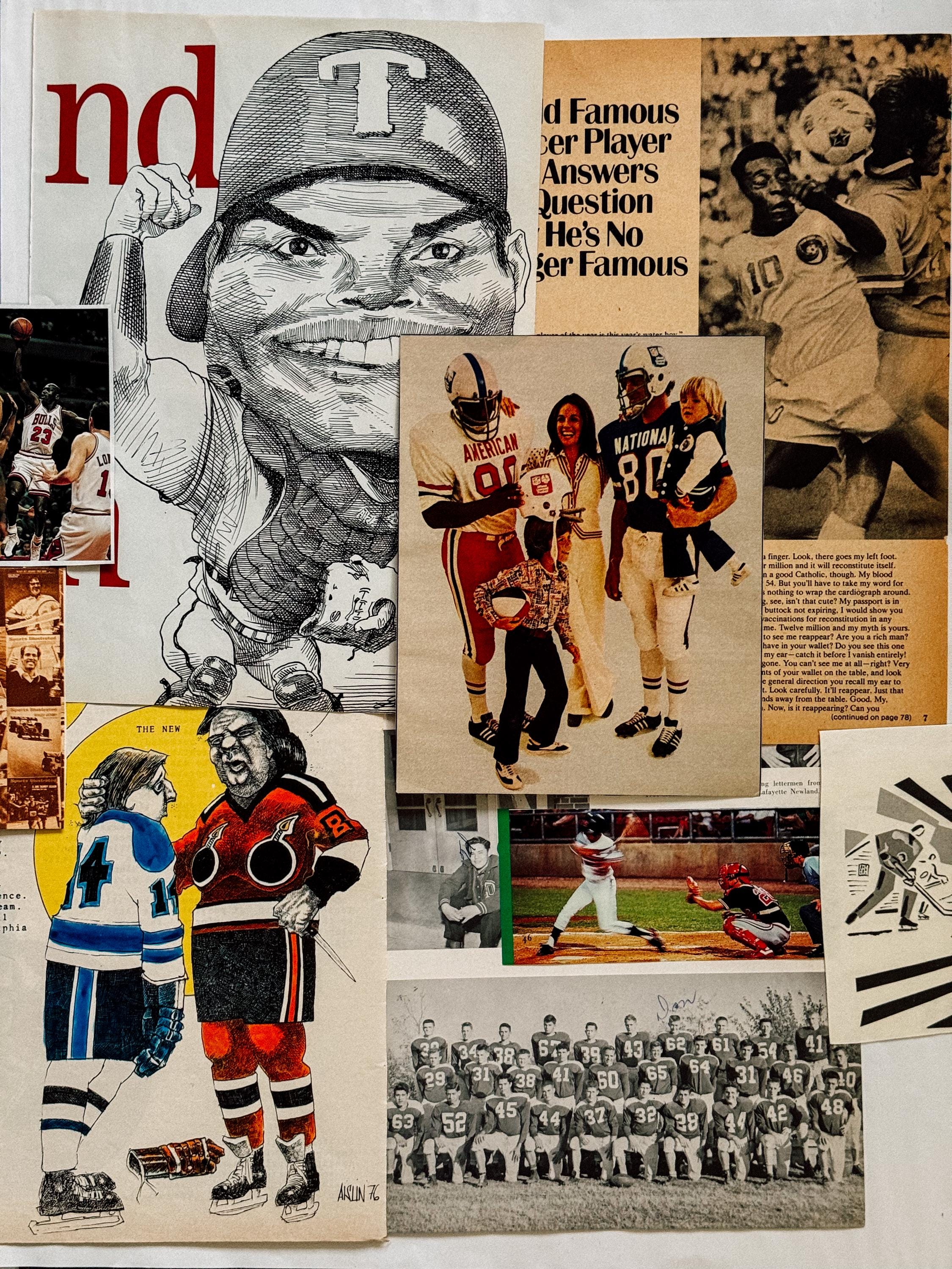 Lot Magazine Assorted Vintage Sports Ephemera Lot | Magazine Pages, Newspaper ...
