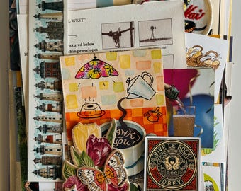 Mystery Ephemera Pack 5oz or 10oz | Vintage Paper, Stickers, Junk Journal Supply