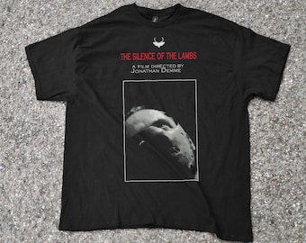 Camiseta de terror de El Silencio de los Corderos, unisex, de algodón grueso, para cinéfilos, Hannibal, de terror, gráfica, de película de miedo