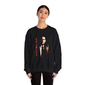 Unisex Agent Cooper Twin Peaks Crewneck Sweatshirt, David Lynch movie Fan, original Graphic Sweatshirt, Pop Culture tv show Sweatshirt image 5