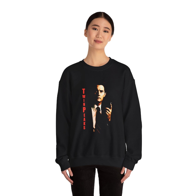 Unisex Agent Cooper Twin Peaks Crewneck Sweatshirt, David Lynch movie Fan, original Graphic Sweatshirt, Pop Culture tv show Sweatshirt image 5
