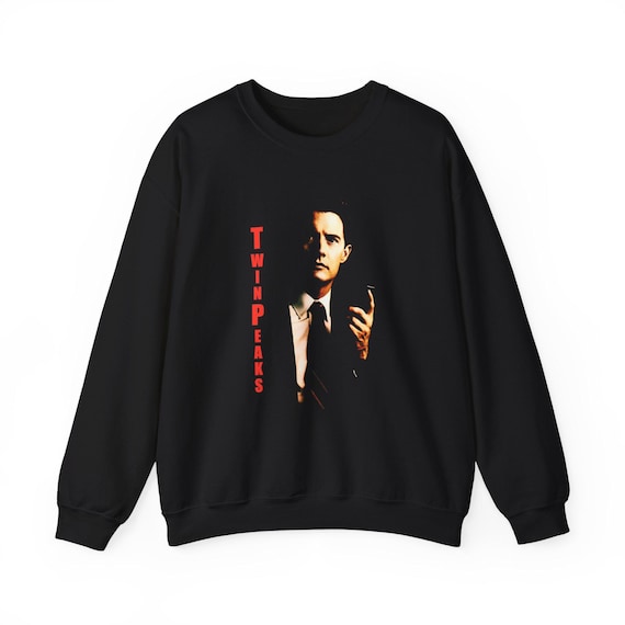 Unisex Agent Cooper Twin Peaks Crewneck Sweatshirt, David Lynch movie Fan, original Graphic Sweatshirt, Pop Culture tv show Sweatshirt
