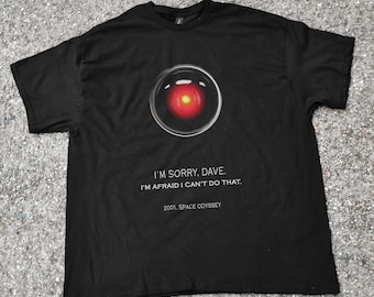 2001 Space Odyssey Inspired Unisex Tee, HAL 9000, Stanley Kubrick, Sci-Fi Movie Shirt, Retro Graphic Tee, Space and robot fan