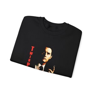 Unisex Agent Cooper Twin Peaks Crewneck Sweatshirt, David Lynch movie Fan, original Graphic Sweatshirt, Pop Culture tv show Sweatshirt image 2
