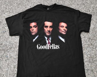 Goodfellas T-shirt: Robert De Niro & Joe Pesci - Unisex Grey Tee