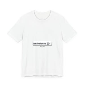 T-shirt med "Fjärrkontrollen 0–1" | Resultattavla, Dot-Matrix Humor