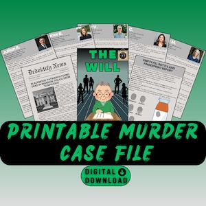 Printable Murder Mystery Game, Unsolved Cold Case File, Detective Game, Date Night Ideas, True Crime Game, Unsolved Mystery, Game Night