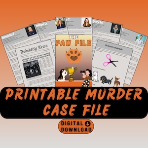Printable Murder Mystery Game, True Crime Cold Case Game, Unsolved Mystery, Date Night Ideas, Detective Game, Game Night, Digital Download