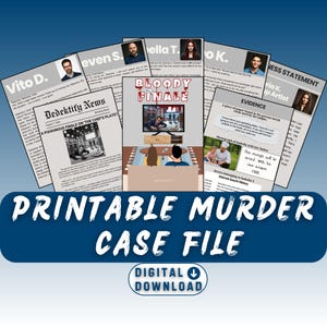 Printable Murder Mystery Game, Unsolved Cold Case File, Date Night Ideas, Detective Game, Unsolved Mystery, True Crime Game, Game Night