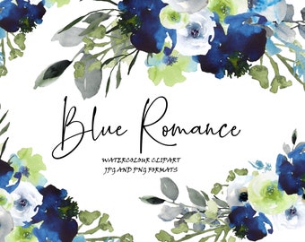 Blaue Blume Clipart Etsy