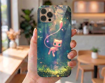 Funda para iPhone con diseño de Mew Anime Manga para iPhone 17 15 14 13 12 Pro Max XS XR Mini 7 10 Plus y Samsung S23 S24 S25 Ultra Google Pixel 10 Pro