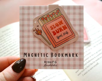 Slow Burn Book Club Magnetic Bookmark: Cozy Reader Gift