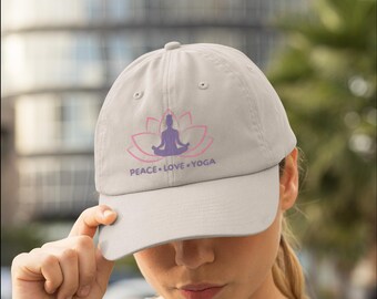 Lotus Flower Embroidered Yoga Hat: Mindfulness Gift