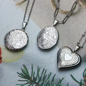 18 karaat foto medaillonketting met foto, hart medaillonketting met foto, medaillonketting, Moederdagcadeau voor haar, moeder cadeau