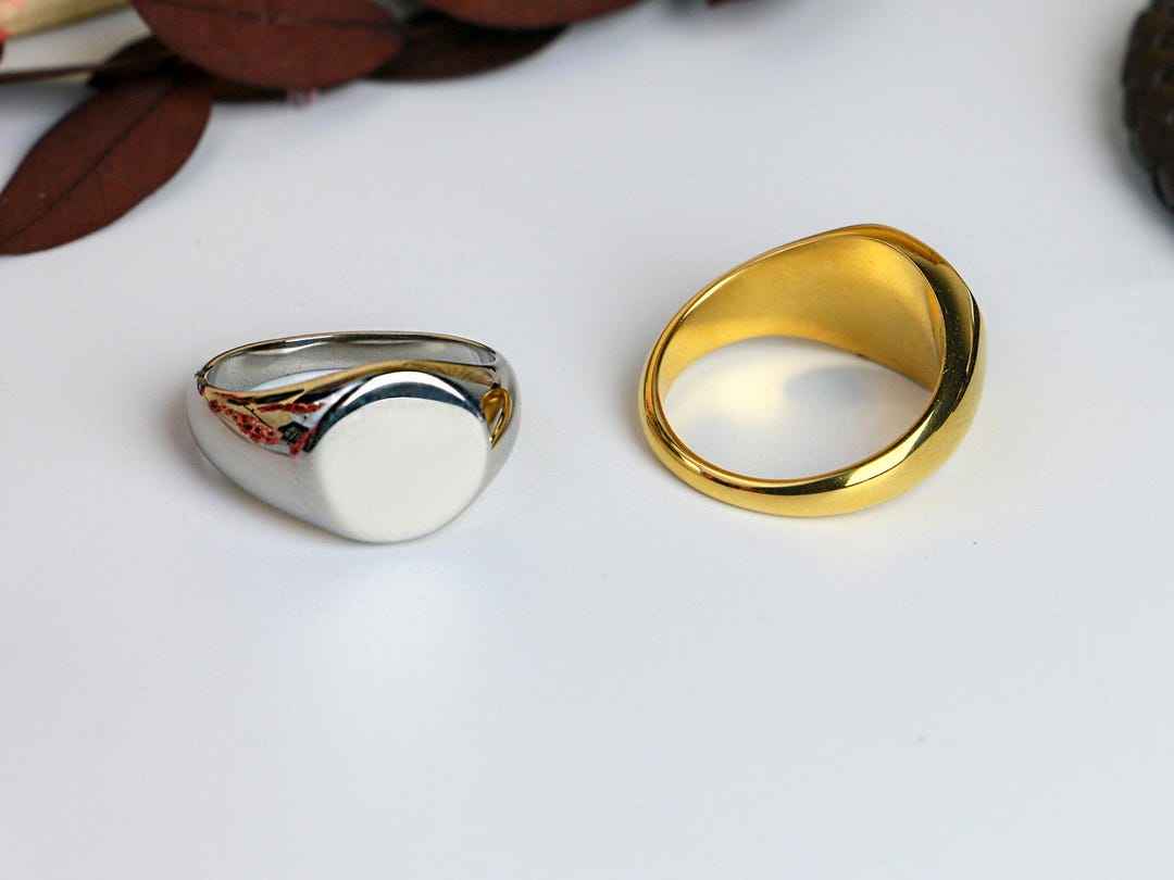 Custom Made Logo Rings Personalized Logo Engraved Ring, Custom Signet Ring for Men Women ...