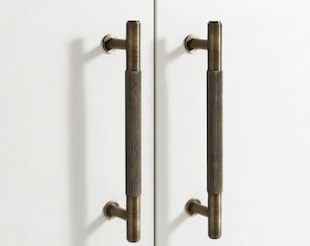 Vintage antike Messingschrank Griffe