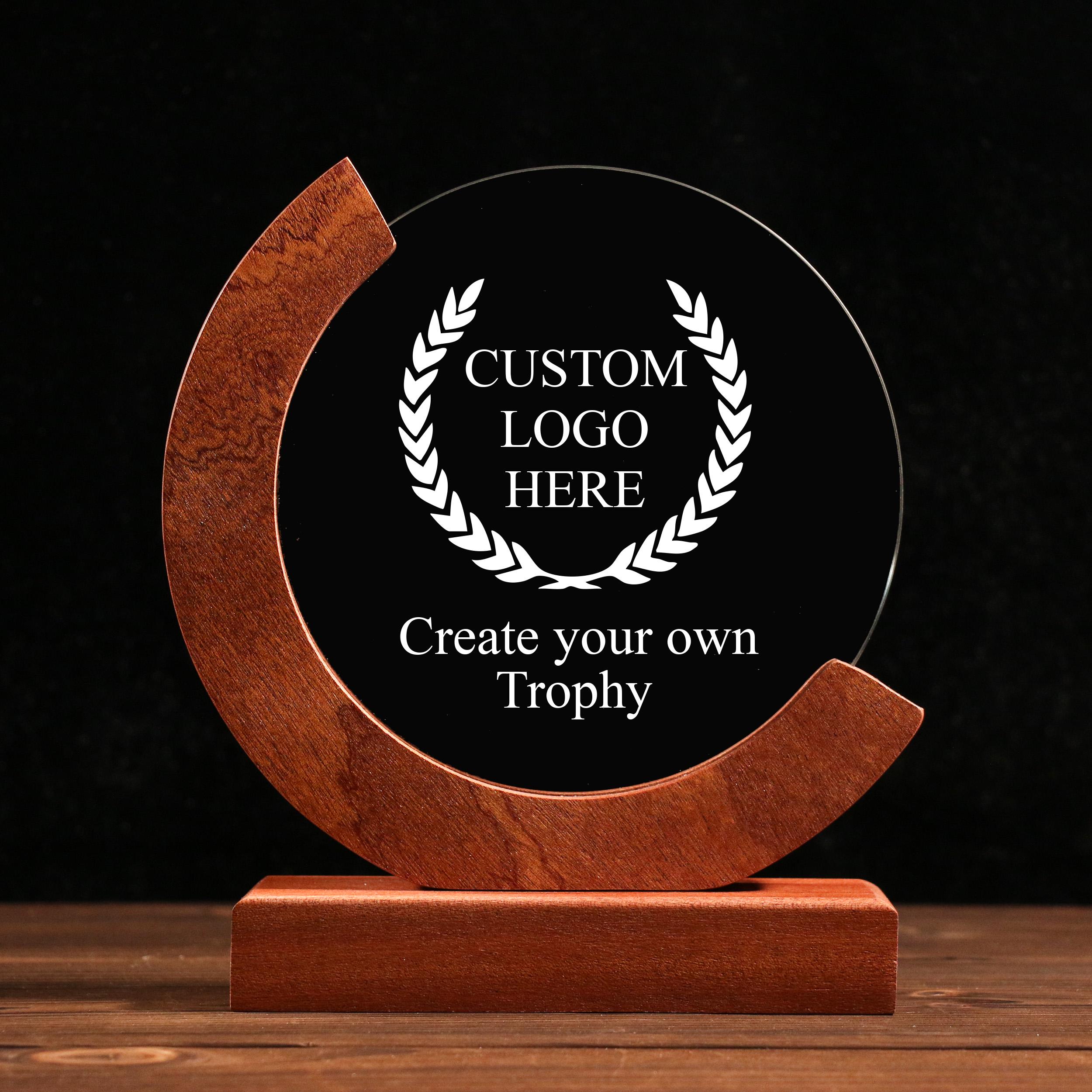 Plaque transparente personnalisée, Trophée, Trophée d'entreprise, Trophée personnalisé