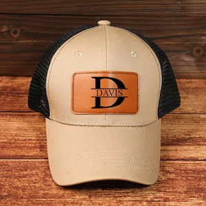 Personalized Groomsman Hat: Leather Patch, Custom Wedding Party Cap