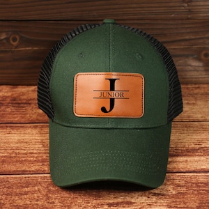 Personalized Groomsman Hat: Leather Patch, Custom Wedding Party Cap