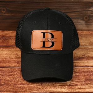 Personalized Groomsman Hat: Leather Patch, Custom Wedding Party Cap