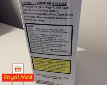 Heavy Duty Drain & Toilet Unblocker 1 Litre –  Fast Acting Cleaner for Sink, Bath and Pipes | Clears Blockages in 30 Minutes