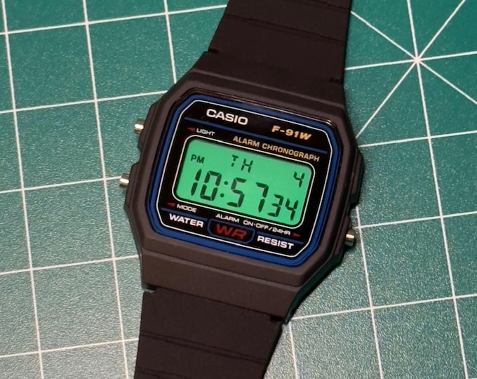 Modded Casio F91W: Green Edition