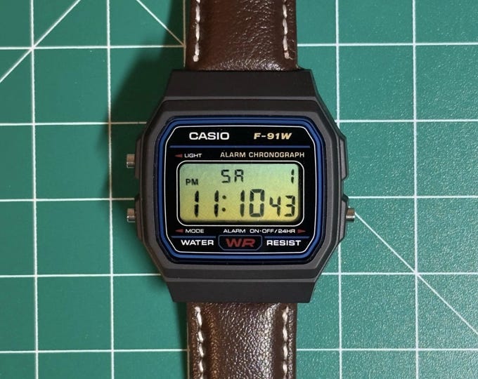 Turtle - Deluxe Leather Custom Modded Casio F91W